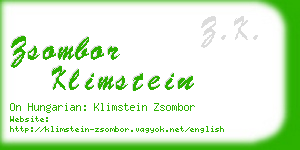 zsombor klimstein business card